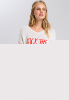 Strickpullover mit Schriftzug
