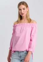 Bluse mit Carmenausschnitt