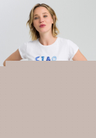 T-Shirt mit Paillettenstickerei