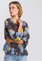Bluse mit Ethno-Blumen-Druck