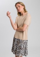 Kleid mit Leoparden-Plissee