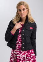 Jeansjacke mit Kontrastpatch
