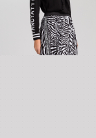 Plisseerock mit Zebra-Print