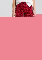Hose mit Leoparden-Druck und Schriftband