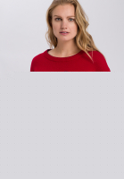 Pullover mit Schriftintarsie