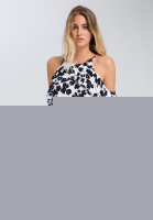 Off Shoulder-Kleid mit Blütenmuster