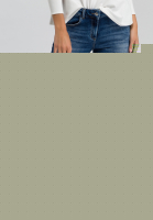 Jeans mit geschwungenem Fransensaum