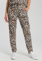 Stoffhose mit Leoparden-Print