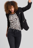 Blazer mit Metallicdetails und Brosche